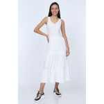 Casual dress, white color, model 8319